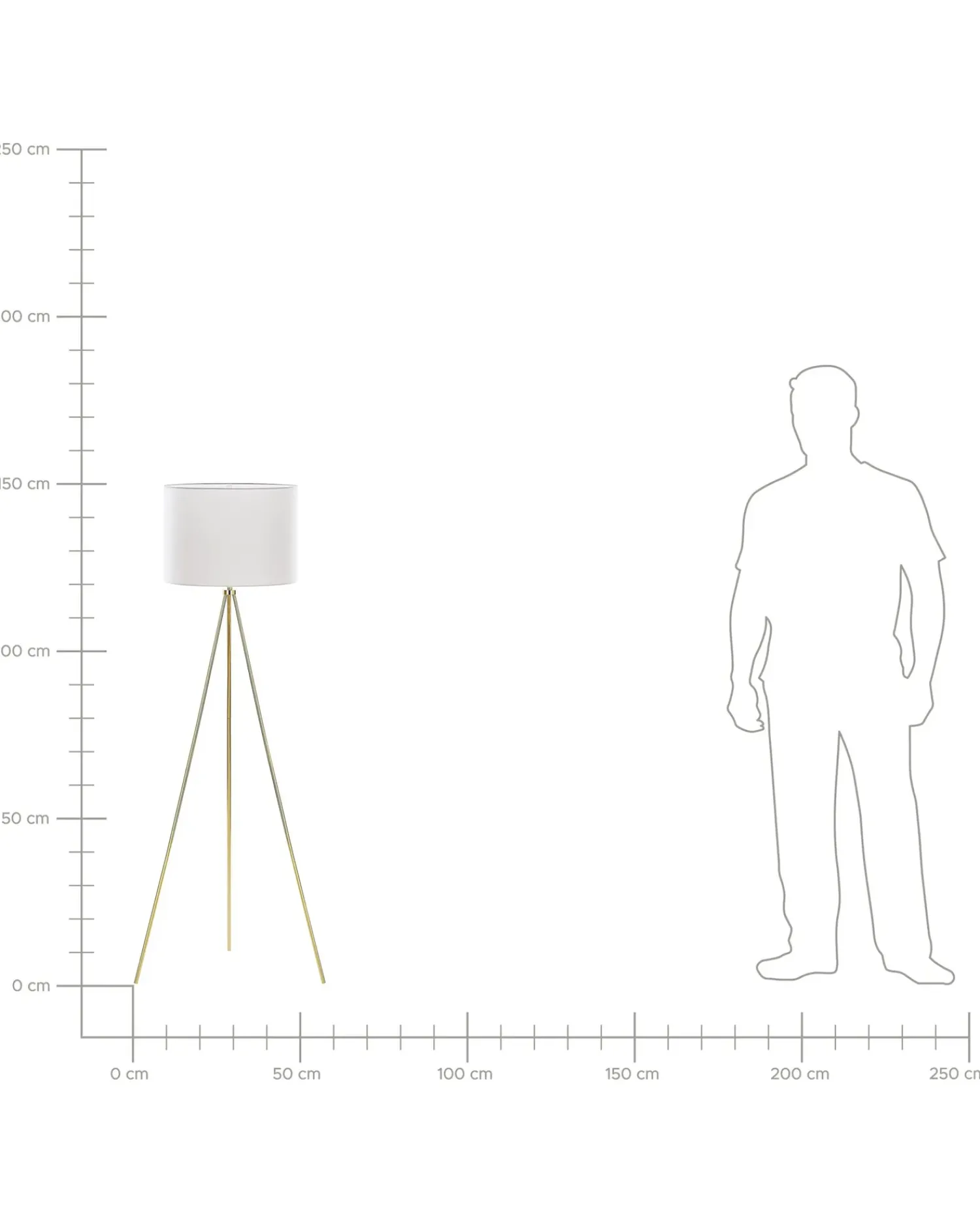 Online Beliani Lampada da pavimento VISTULA Metallo Oro Bianco Oro