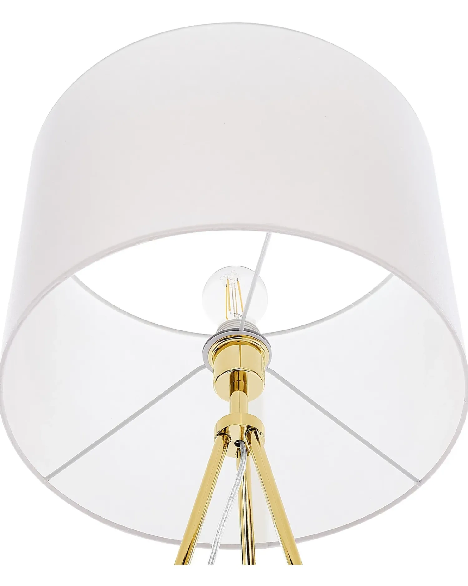 Online Beliani Lampada da pavimento VISTULA Metallo Oro Bianco Oro