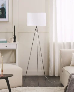 Sale Beliani Lampada da pavimento VISTULA Metallo Argento Bianco Argento