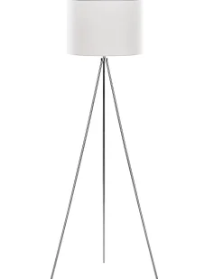 Sale Beliani Lampada da pavimento VISTULA Metallo Argento Bianco Argento
