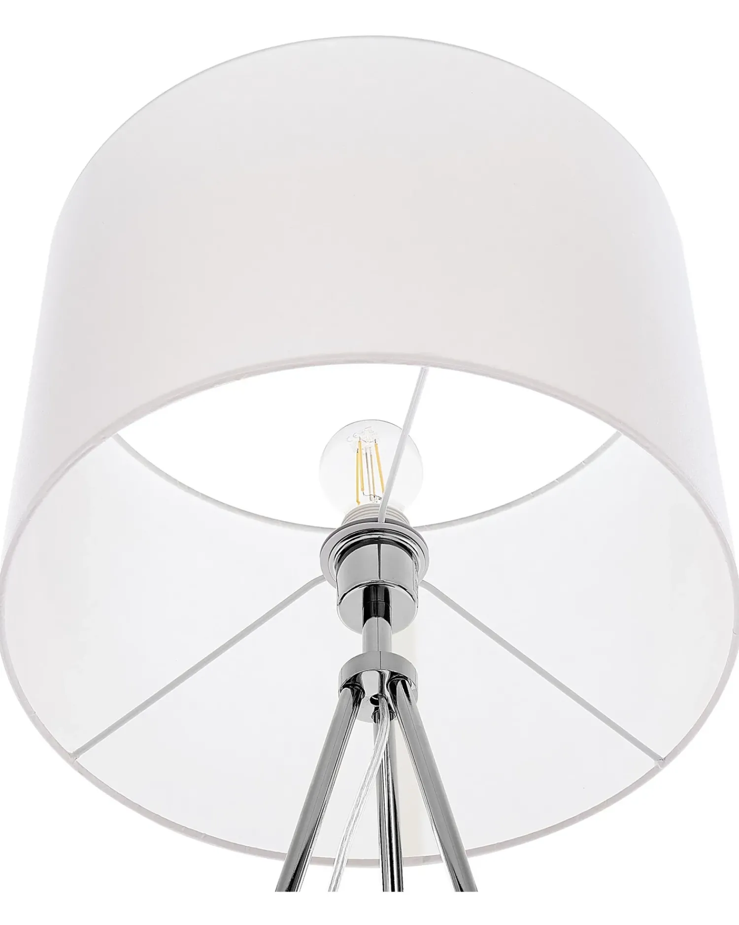 Sale Beliani Lampada da pavimento VISTULA Metallo Argento Bianco Argento
