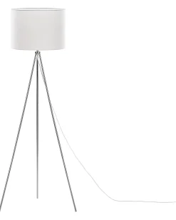 Sale Beliani Lampada da pavimento VISTULA Metallo Argento Bianco Argento