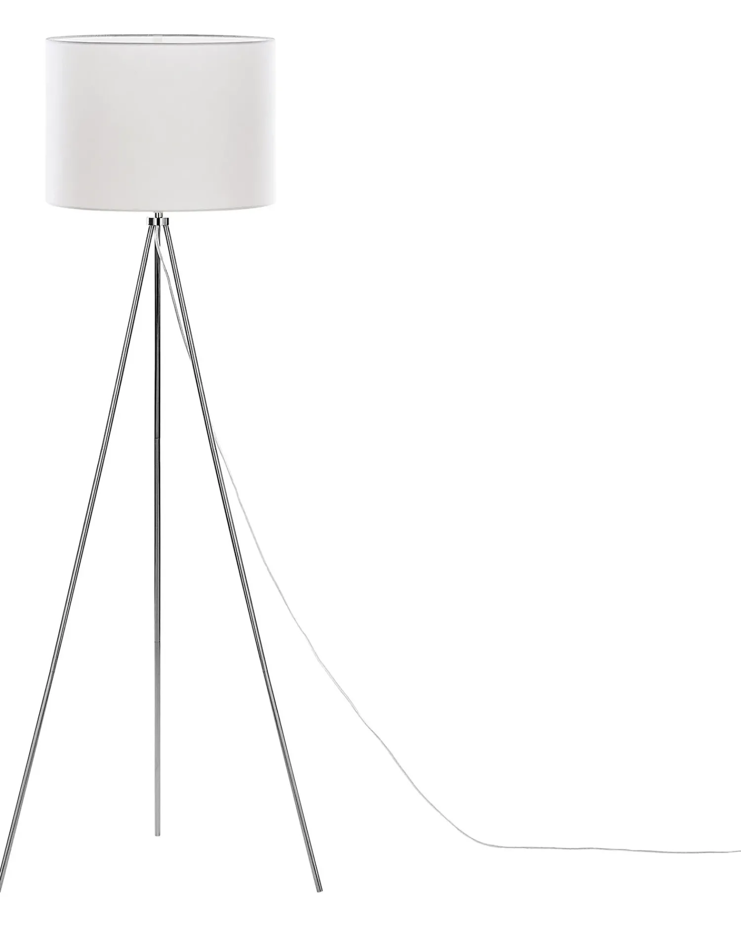 Sale Beliani Lampada da pavimento VISTULA Metallo Argento Bianco Argento