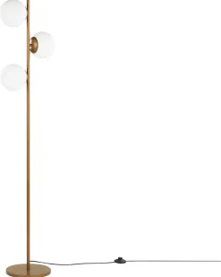 Hot Beliani Lampada da pavimento WADI Metallo Oro