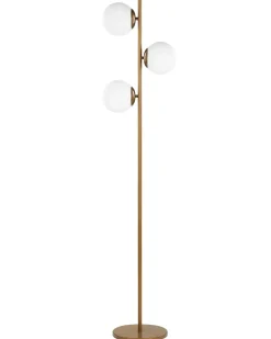 Hot Beliani Lampada da pavimento WADI Metallo Oro