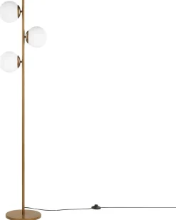 Hot Beliani Lampada da pavimento WADI Metallo Oro