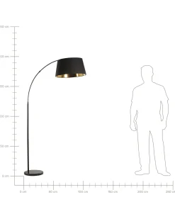 Discount Beliani Lampada da pavimento YABUS Metallo Nero Rame Nero