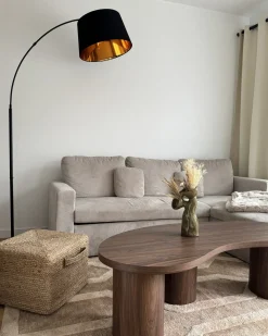 Discount Beliani Lampada da pavimento YABUS Metallo Nero Rame Nero