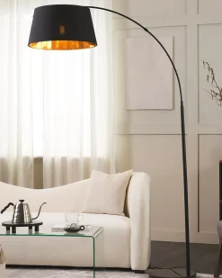 Discount Beliani Lampada da pavimento YABUS Metallo Nero Rame Nero