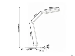 Beliani Lampada da scrivania a LED AQUILA con dimmer Grigio