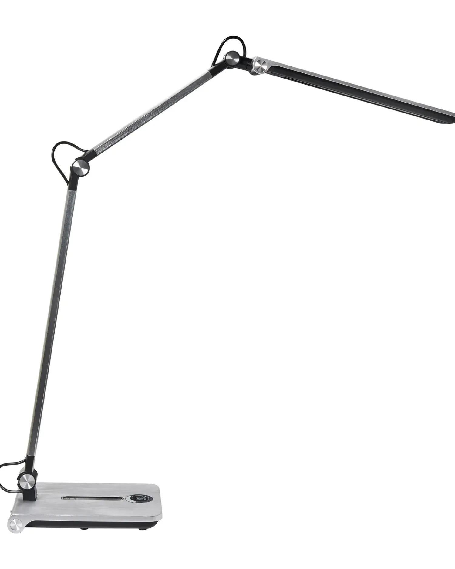 Beliani Lampada da scrivania a LED AQUILA con dimmer Argento Argento Nero