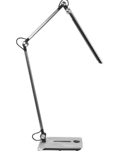 Beliani Lampada da scrivania a LED AQUILA con dimmer Argento Argento Nero