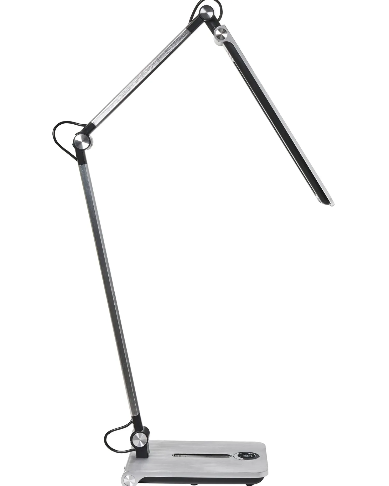 Beliani Lampada da scrivania a LED AQUILA con dimmer Argento Argento Nero