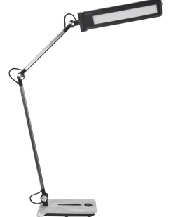 Beliani Lampada da scrivania a LED AQUILA con dimmer Argento Argento Nero