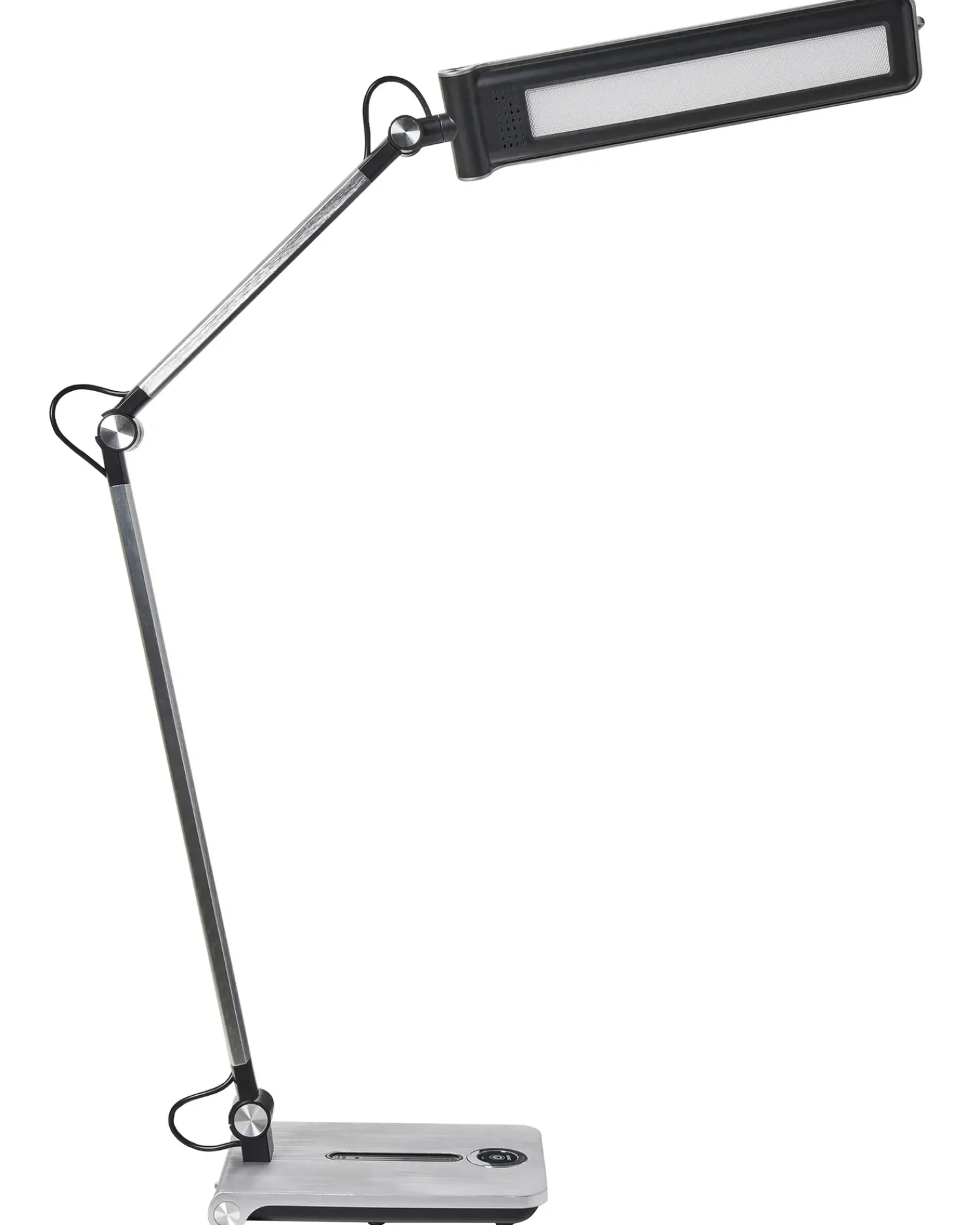 Beliani Lampada da scrivania a LED AQUILA con dimmer Argento Argento Nero