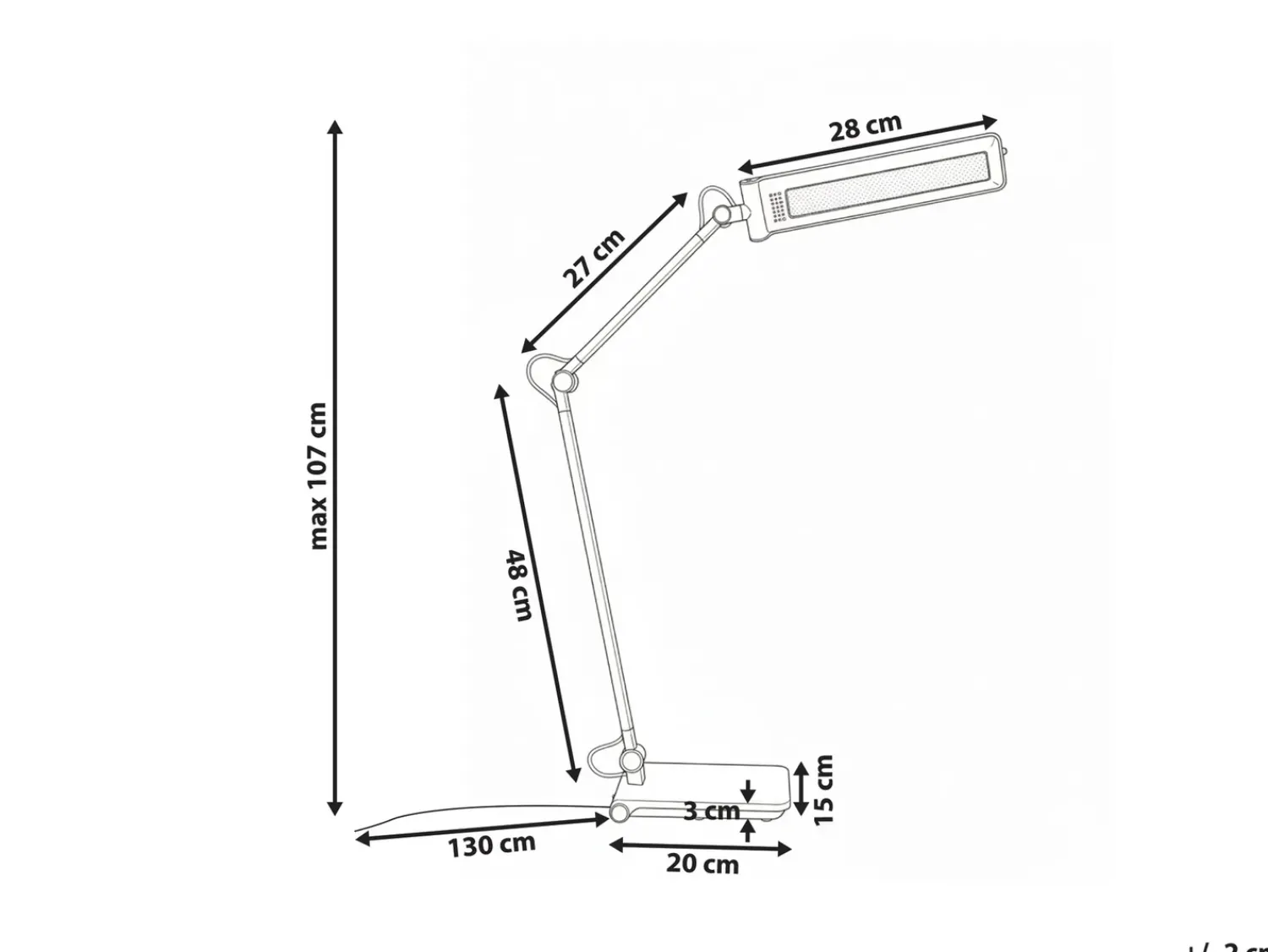 Beliani Lampada da scrivania a LED AQUILA con dimmer Argento Argento Nero