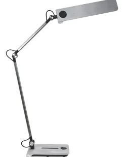 Beliani Lampada da scrivania a LED AQUILA con dimmer Argento Argento Nero