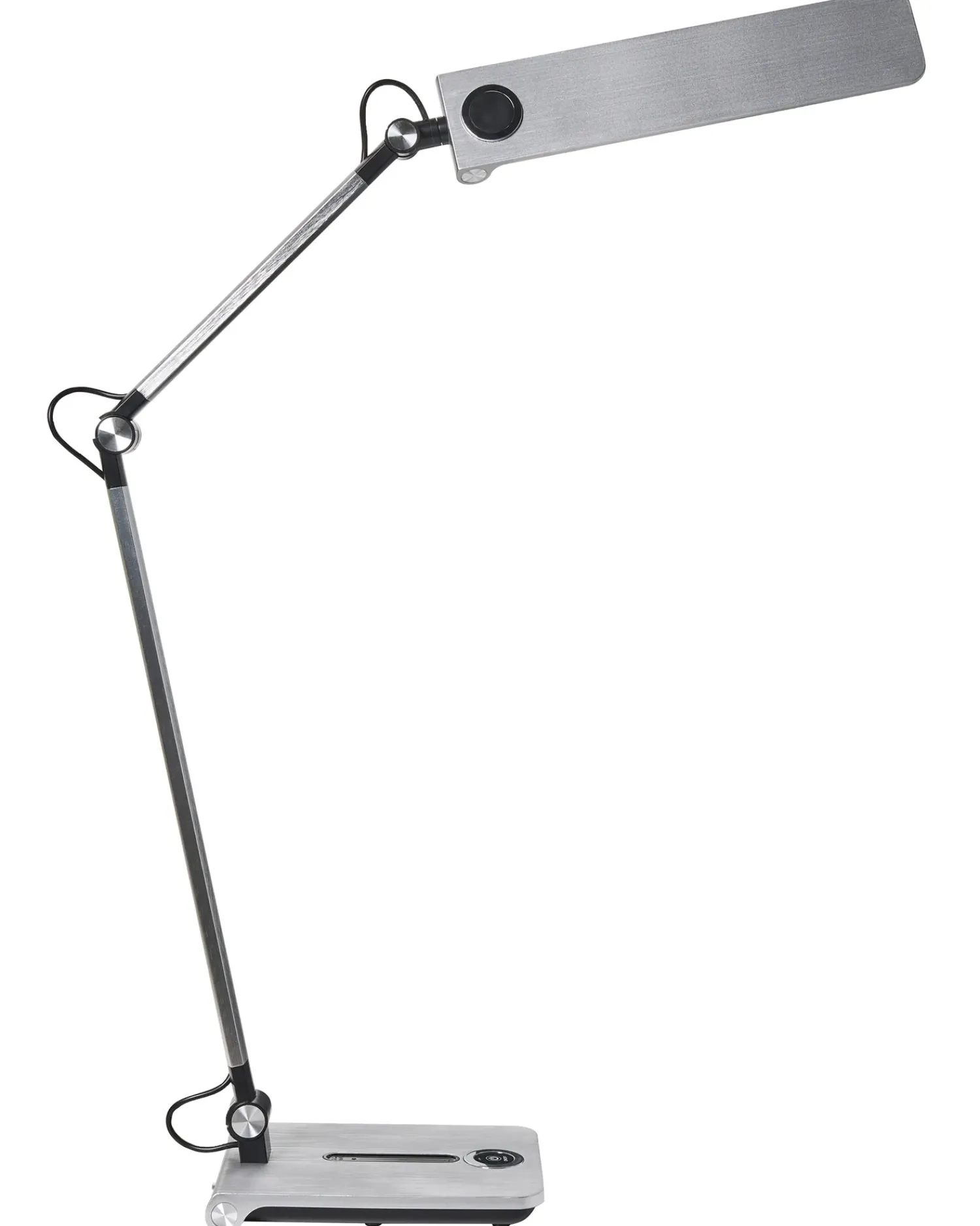 Beliani Lampada da scrivania a LED AQUILA con dimmer Argento Argento Nero