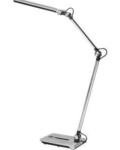 Beliani Lampada da scrivania a LED AQUILA con dimmer Argento Argento Nero