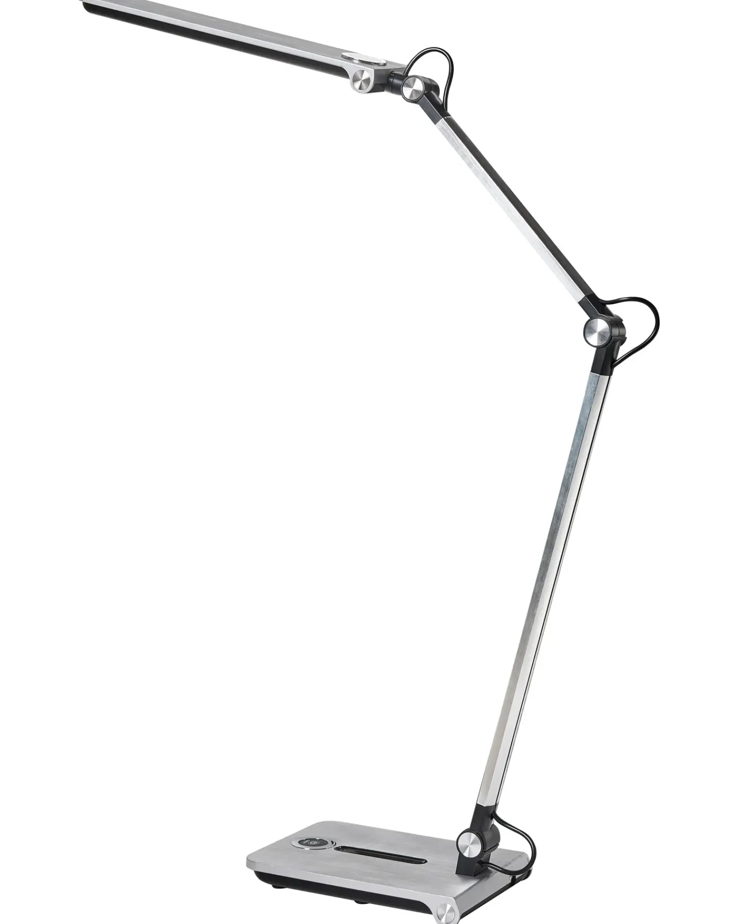 Beliani Lampada da scrivania a LED AQUILA con dimmer Argento Argento Nero