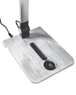 Beliani Lampada da scrivania a LED AQUILA con dimmer Argento Argento Nero