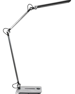 Beliani Lampada da scrivania a LED AQUILA con dimmer Argento Argento Nero