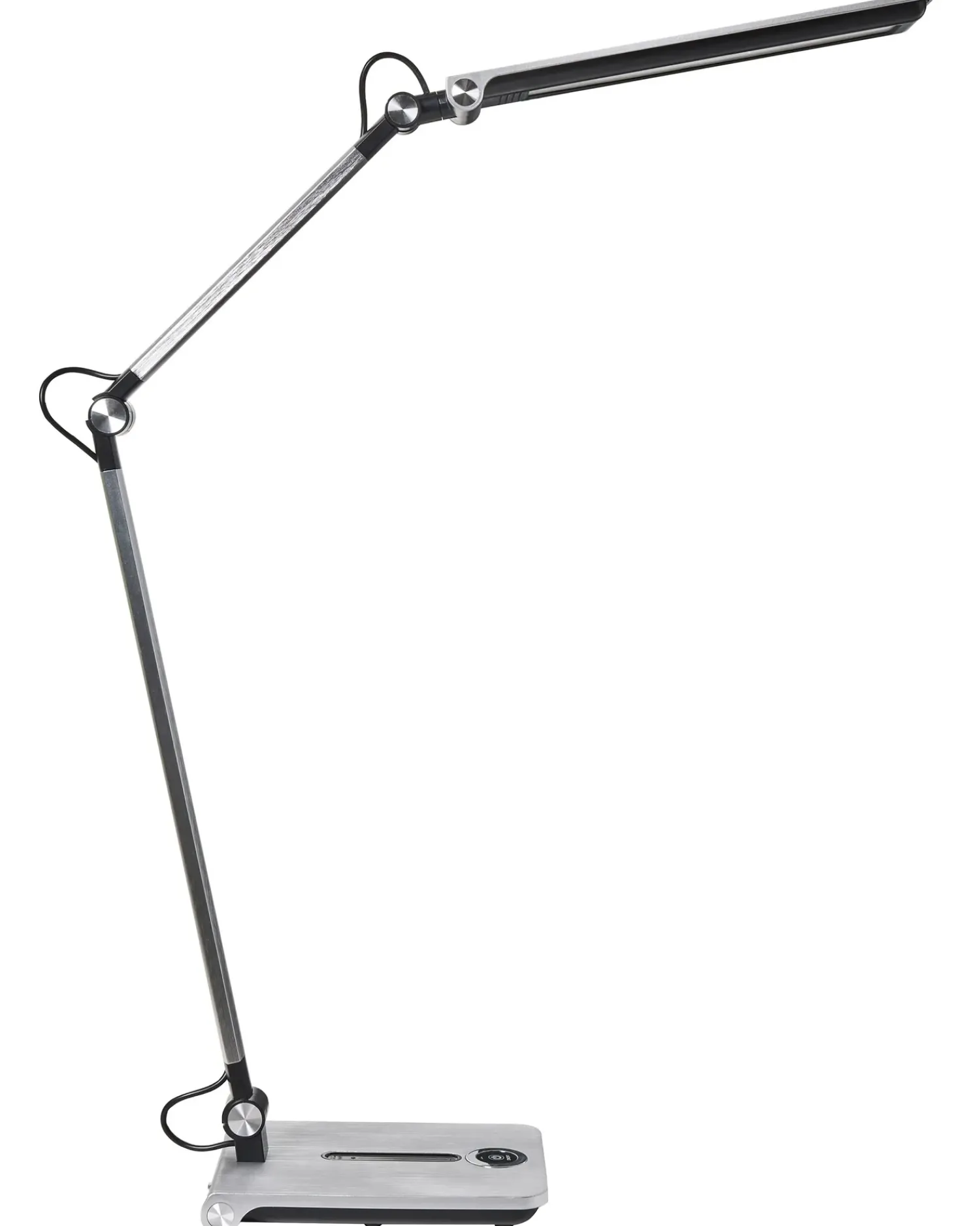 Beliani Lampada da scrivania a LED AQUILA con dimmer Argento Argento Nero