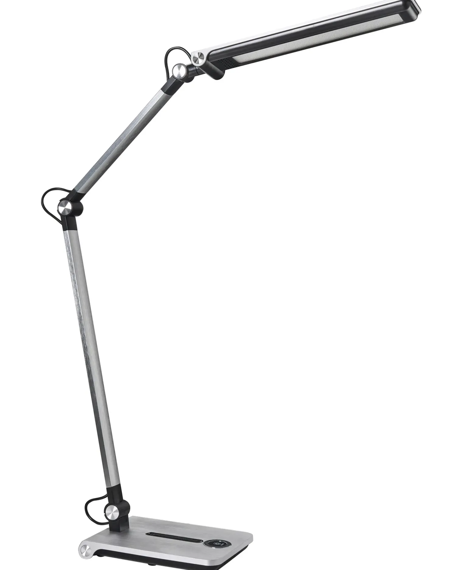 Beliani Lampada da scrivania a LED AQUILA con dimmer Argento Argento Nero