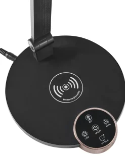 Clearance Beliani Lampada da scrivania a LED CAROY con Caricatore wireless Nero