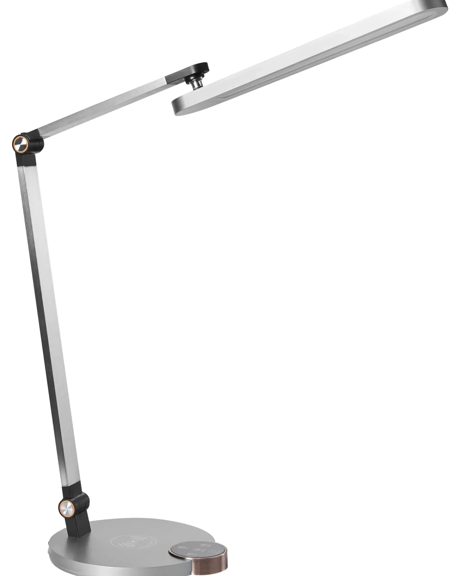 New Beliani Lampada da scrivania a LED CAROY con Caricatore wireless Grigio