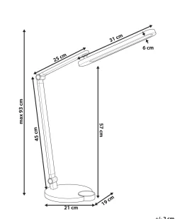 Online Beliani Lampada da scrivania a LED CAROY con Caricatore wireless Bianco
