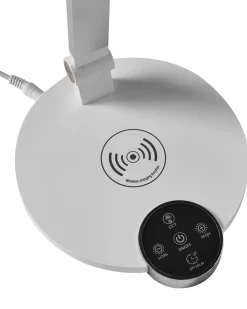 Online Beliani Lampada da scrivania a LED CAROY con Caricatore wireless Bianco