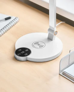 Online Beliani Lampada da scrivania a LED CAROY con Caricatore wireless Bianco