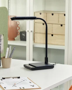 New Beliani Lampada da scrivania a LED CENTAURUS con dimmer Metallo Nero