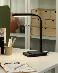 New Beliani Lampada da scrivania a LED CENTAURUS con dimmer Metallo Nero
