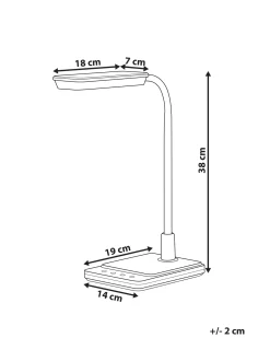 Outlet Beliani Lampada da scrivania a LED CENTAURUS con dimmer Metallo Bianco