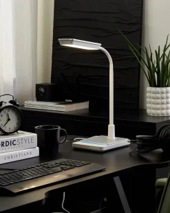 Outlet Beliani Lampada da scrivania a LED CENTAURUS con dimmer Metallo Bianco