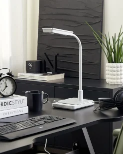 Outlet Beliani Lampada da scrivania a LED CENTAURUS con dimmer Metallo Bianco