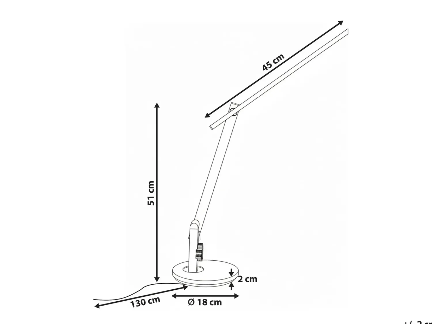 New Beliani Lampada da scrivania a LED CETUS con dimmer Argento