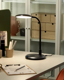 Best Beliani Lampada da scrivania a LED COLUMBA Regolabile Metallo Nero Argento Nero