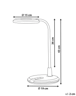 Best Beliani Lampada da scrivania a LED COLUMBA Regolabile Metallo Nero Argento Nero