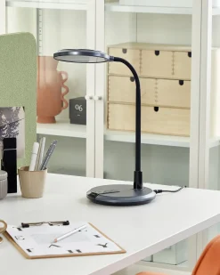 Best Beliani Lampada da scrivania a LED COLUMBA Regolabile Metallo Nero Argento Nero