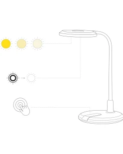 Best Beliani Lampada da scrivania a LED COLUMBA Regolabile Metallo Nero Argento Nero