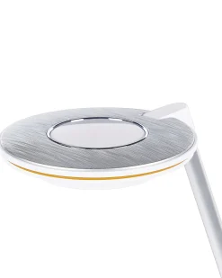 Hot Beliani Lampada da scrivania a LED CORVUS con dimmer Metallo Bianco/Argento Bianco Argento