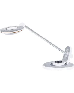 Hot Beliani Lampada da scrivania a LED CORVUS con dimmer Metallo Bianco/Argento Bianco Argento