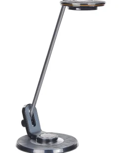 Outlet Beliani Lampada da scrivania a LED CORVUS con dimmer Metallo Nero Argento Nero