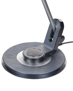 Outlet Beliani Lampada da scrivania a LED CORVUS con dimmer Metallo Nero Argento Nero