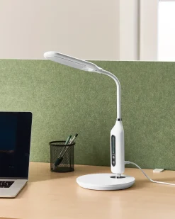 Best Beliani Lampada da scrivania a LED CYGNUS con dimmer Metallo Bianco