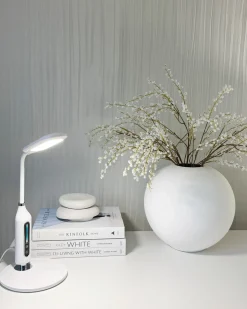 Best Beliani Lampada da scrivania a LED CYGNUS con dimmer Metallo Bianco