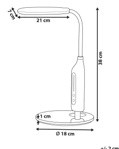 Best Beliani Lampada da scrivania a LED CYGNUS con dimmer Metallo Bianco